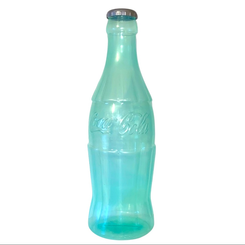 Jumbo Coca-Cola 22” Coke Bottle Bank • Removable Snap On & Off Bottle Cap Lid